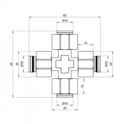 Хрестовина обтискна Thermo Alliance Standart 16 SD150W16161616