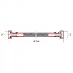 Гнучка підводка для води Thermo Alliance Forte ВВ 20 см SF381W20