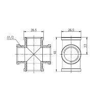 Хрестовина Thermo Alliance Forte 1/2" ВВ SF35415