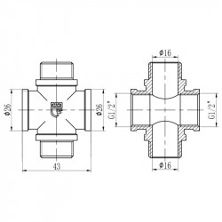 Хрестовина Thermo Alliance Forte 1/2" ВЗ SF35515