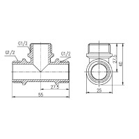 Трійник Thermo Alliance Forte 1/2" ЗЗ SF36715