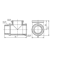 Трійник Thermo Alliance Forte 3/4" ВВЗ SF36320