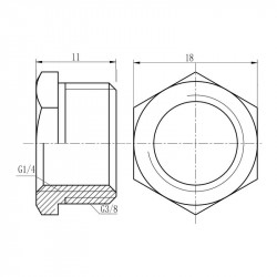 Футорка Thermo Alliance Forte 3/8"х1/4" ЗВ SF37496 Футорка Thermo Alliance Forte 3/8"х1/4" ЗВ SF37496