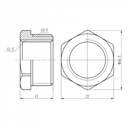 Футорка Thermo Alliance Forte 1/2"х3/4" ЗВ SF3742015 Футорка Thermo Alliance Forte 1/2"х3/4" ЗВ SF3742015
