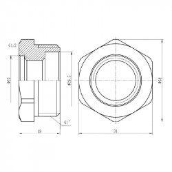Футорка Thermo Alliance Forte 1"х1/2" ЗВ SF3742515 Футорка Thermo Alliance Forte 1"х1/2" ЗВ SF3742515