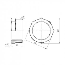 Футорка Thermo Alliance Forte 1 1/2"х1 1/4" ЗВ SF3744032 Футорка Thermo Alliance Forte 1 1/2"х1 1/4" ЗВ SF3744032