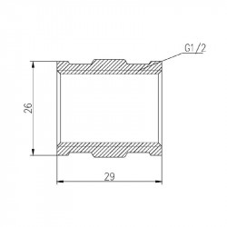 Муфта Thermo Alliance Forte 1/2" ВВ хром SF356H15 Муфта Thermo Alliance Forte 1/2" ВВ хром SF356H15