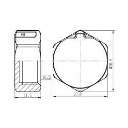 Заглушка Thermo Alliance Forte 1/2" ЗР хром SF353H15 Заглушка Thermo Alliance Forte 1/2" ЗР хром SF353H15