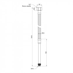 Гнучка підводка для води Thermo Alliance Standart М10 100 см (пара) SD396W100L Гнучка підводка для води Thermo Alliance Standart М10 100 см (пара) SD396W100L