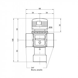 Змішувач термостатичний Icma 3/4" №149 Змішувач термостатичний Icma 3/4" №149