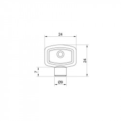 Ключ металевий Icma для крана Маєвського №718 Ключ металевий Icma для крана Маєвського №718