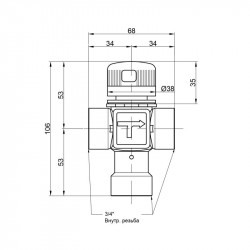 Змішувач термостатичний Icma 3/4" №143 Змішувач термостатичний Icma 3/4" №143