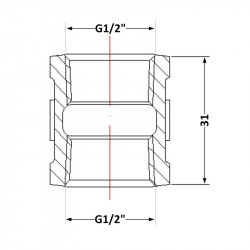 Муфта чавунна 1/2" ВР