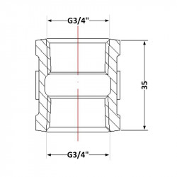 Муфта чавунна 3/4" ВР