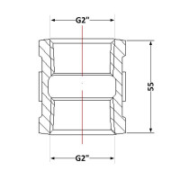 Муфта чавунна 2" ВР