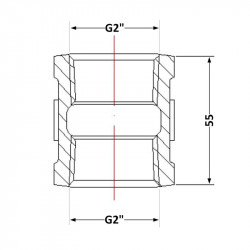 Муфта чавунна 2" ВР