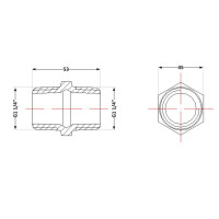 Ніпель чавунний 1" 1/4 ЗР