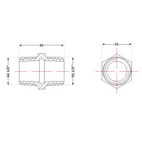 Ніпель чавунний 1" 1/2 ЗР Ніпель чавунний 1" 1/2 ЗР