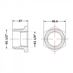 Футорка чавунна 1" 1/2х1" 1/4 ЗР Футорка чавунна 1" 1/2х1" 1/4 ЗР