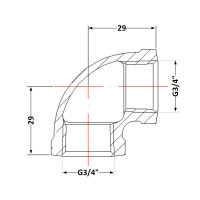 Кут чавунний 3/4" ВР Кут чавунний 3/4" ВР