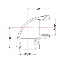 Кут чавунний 3/4" ВР Кут чавунний 3/4" ВР