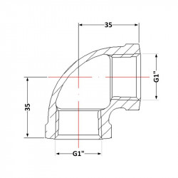Кут чавунний 1" ВР Кут чавунний 1" ВР
