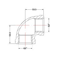 Кут чавунний 2" ВР Кут чавунний 2" ВР