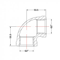 Кут чавунний 2" ВР Кут чавунний 2" ВР