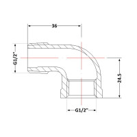 Кут чавунний 1/2" ЗР