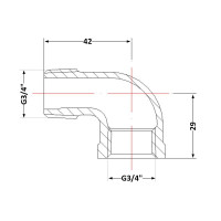 Кут чавунний 3/4" ЗР Кут чавунний 3/4" ЗР
