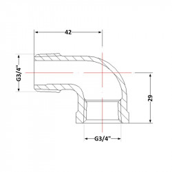 Кут чавунний 3/4" ЗР Кут чавунний 3/4" ЗР