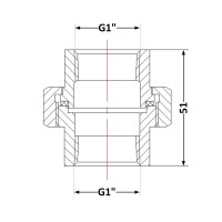 Згін "Американка" чавунний 1" ВР