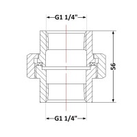 Згін "Американка" чавунний 1" 1/4 ВР