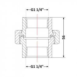 Згін "Американка" чавунний 1" 1/4 ВР