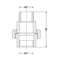 Згін "Американка" чавунний 1" ЗР