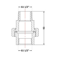 Згін "Американка" чавунний 1" 1/2 ЗР