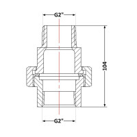 Згін "Американка" чавунний 2" ЗР