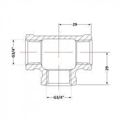 Трійник чавунний 3/4" ВР Трійник чавунний 3/4" ВР