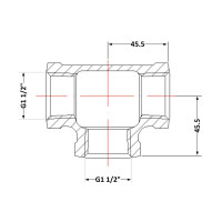 Трійник чавунний 1" 1/2 ВР