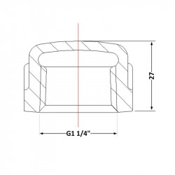 Заглушка чавунна 1" 1/4 ВР