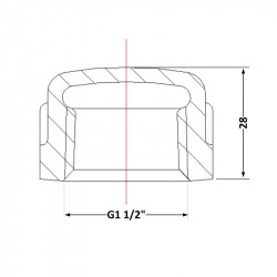 Заглушка чавунна 1" 1/2 ВР