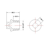 Заглушка чавунна 1" 1/4 ЗР