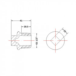 Заглушка чавунна 1" 1/2 ЗР