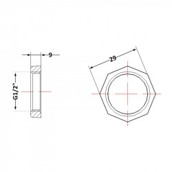 Контргайка чавунна 1/2" Контргайка чавунна 1/2"