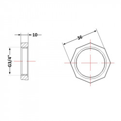 Контргайка чавунна 3/4" Контргайка чавунна 3/4"