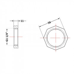 Контргайка чавунна 1" 1/4 Контргайка чавунна 1" 1/4