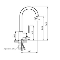 Змішувач для кухні Lidz Aria 015F (k35) LDARI015FNKS21689 Nickel Змішувач для кухні Lidz Aria 015F (k35) LDARI015FNKS21689 Nickel