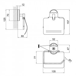 Тримач для туалетного паперу Lidz Oreo 0301 LDORE0301CRM22087 Chrome Тримач для туалетного паперу Lidz Oreo 0301 LDORE0301CRM22087 Chrome