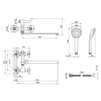 Змішувач (CRM) - 75 21 140 для ванни довгий (б) Lidz 22144 Змішувач (CRM) - 75 21 140 для ванни довгий (б) Lidz 22144