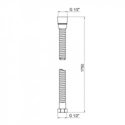 Шланг Lidz Niagara 01 1,75 м LDNIA01CRM22148 Chrome